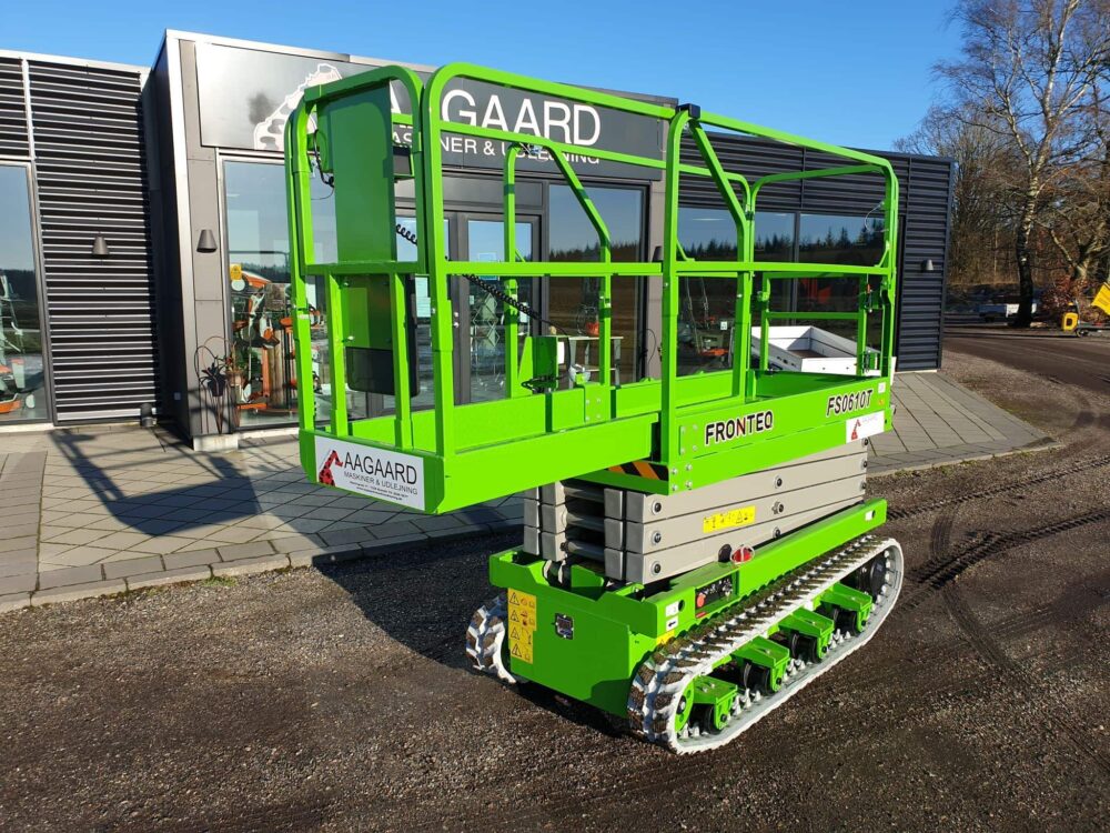 a green machine with a platform