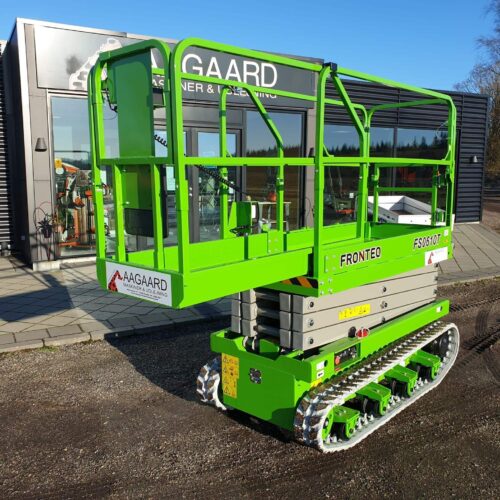 a green machine with a platform