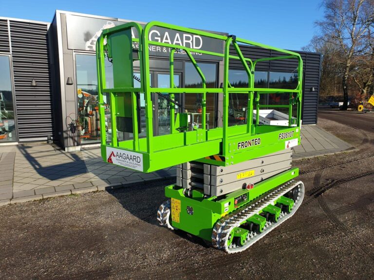 a green machine with a platform