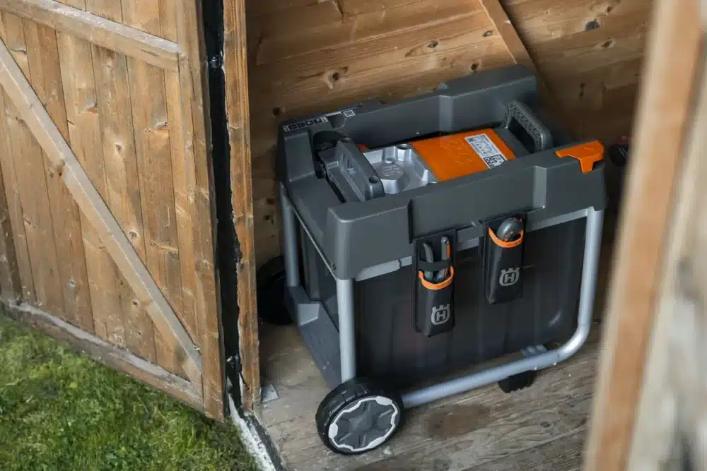 a tool box on a cart