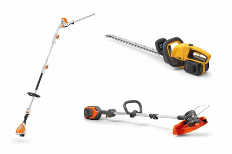 batteri græstrimmer, batteri hækkeklipper, Stihl, Husqvarna, Stiga