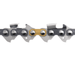 Nærbillede af en motorsavkæde