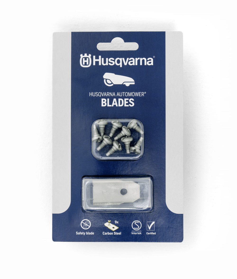 Pakke med Husqvarna Automower klinger og skruer