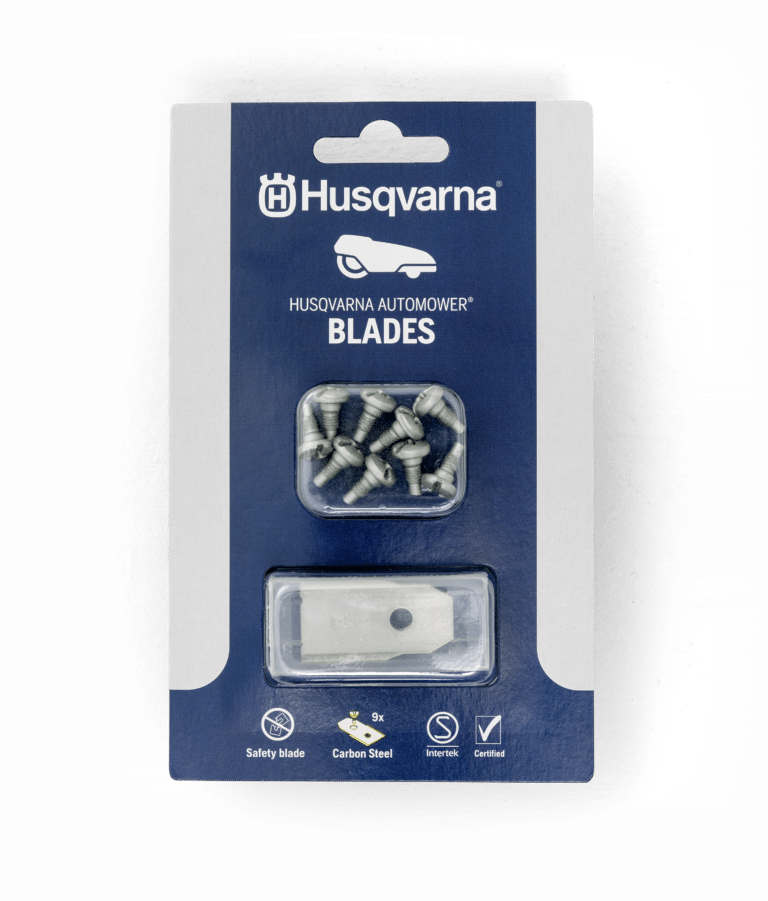 Pakke med Husqvarna Automower klinger og skruer