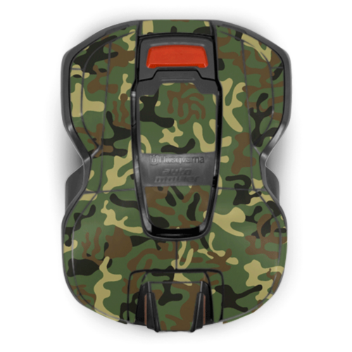 Robotplæneklipper med camouflage-mønster