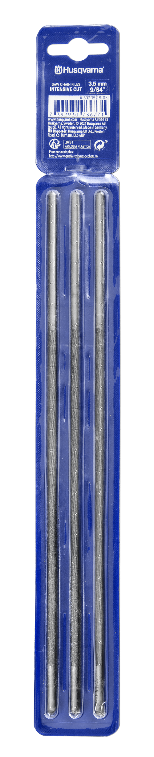 Pakke med tre Husqvarna-savkædefiler