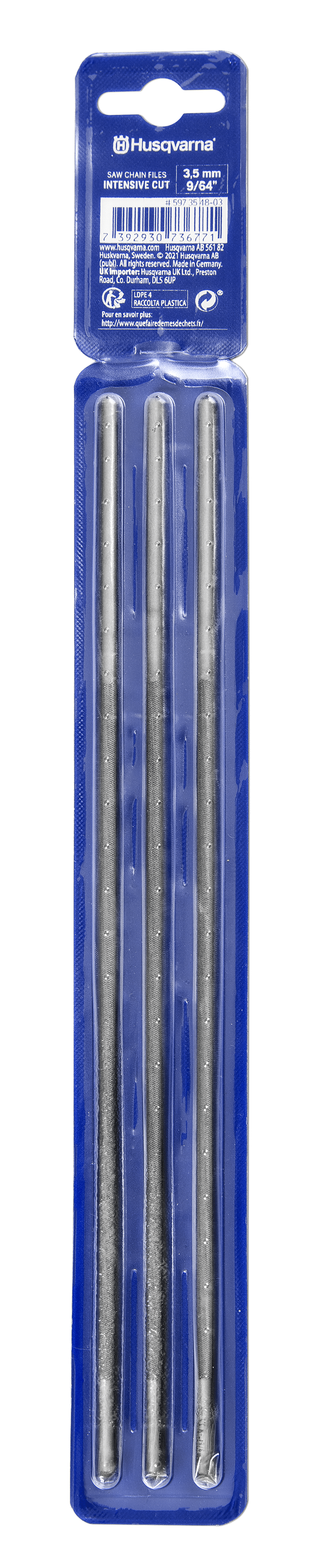 Tre savkædefiler i en pakke