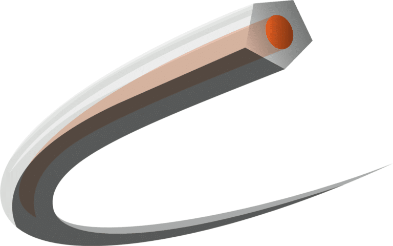 Abstrakt bueformet illustration