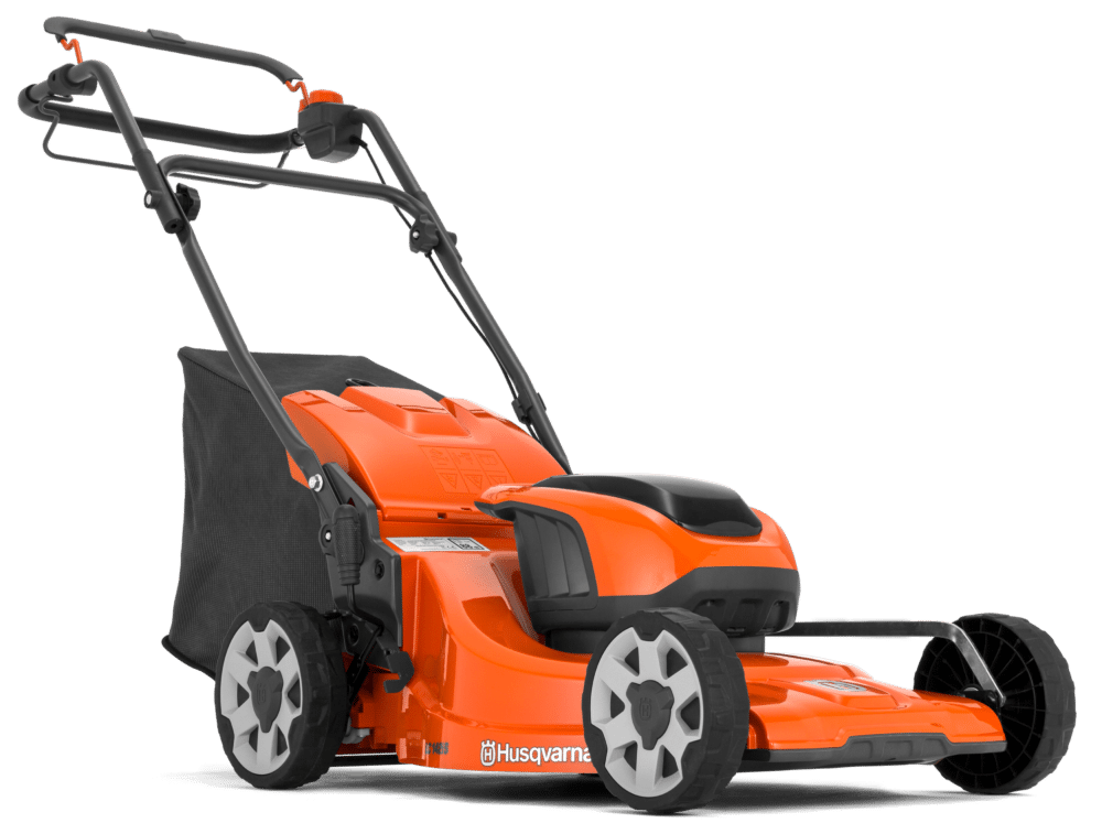 Orange Husqvarna plæneklipper