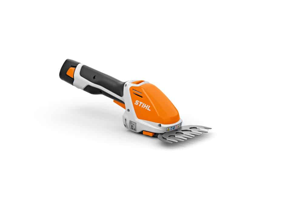 Orange og sort STIHL buskklipper