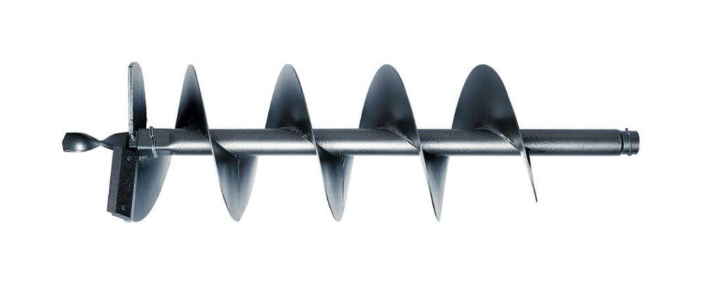 Jordbor med spiralformet metalbor