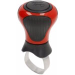 Rød og sort styrehjulsknop