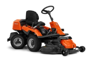 En orange Husqvarna havetraktor