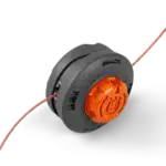 Trimmerhoved med orange og grå design