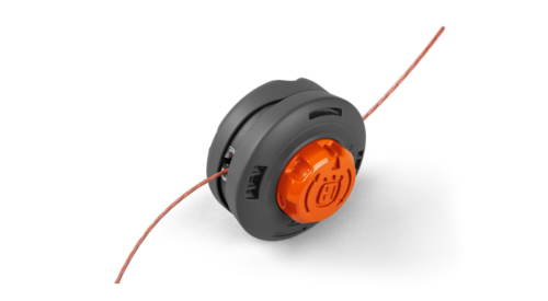 Trimmerhoved med orange og grå design