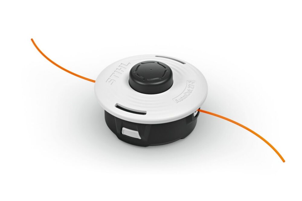 Trimmerhoved med orange trimmertråd