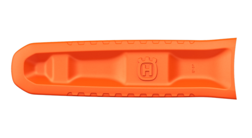 Orange skede til motorsavklinge