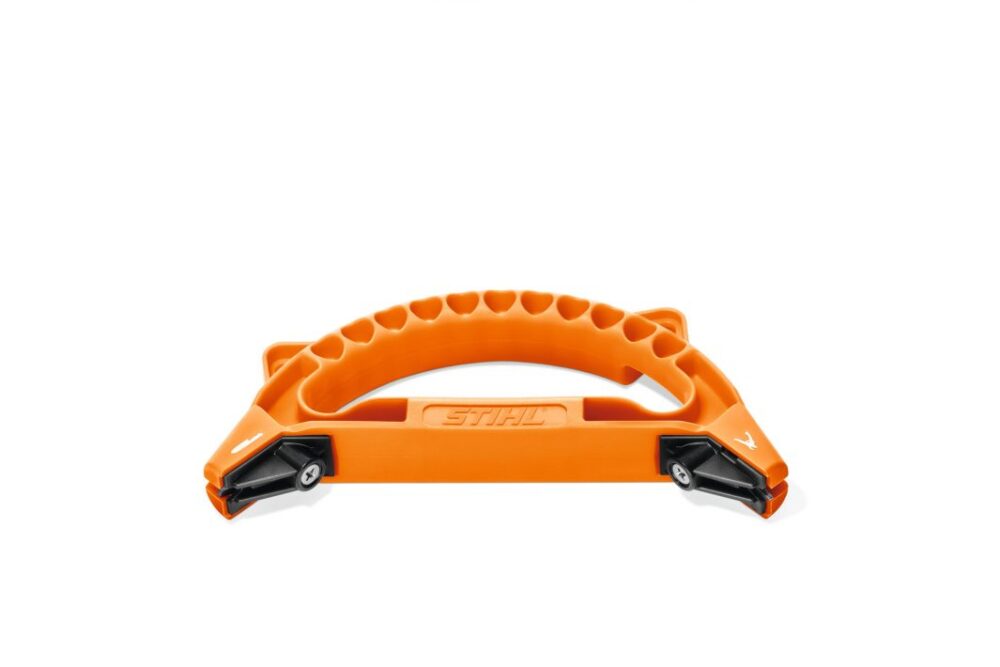 Orange Stihl filholder til kædesav.