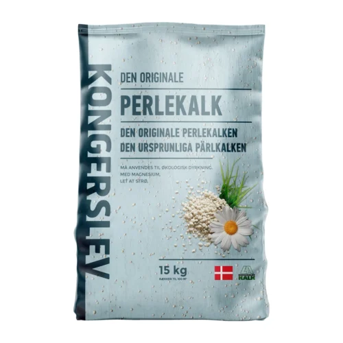 Pose med perlekalk til økologisk dyrkning.