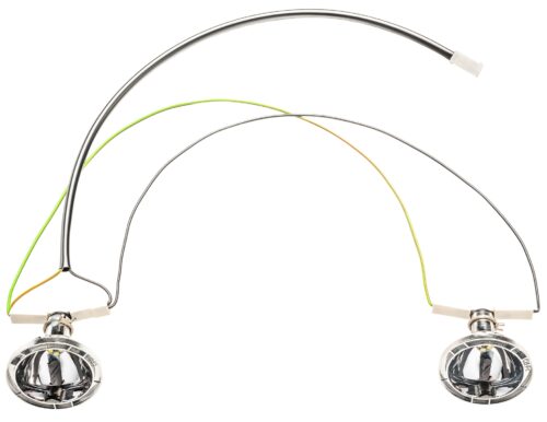 Halogenforlygter med tilkoblede ledninger