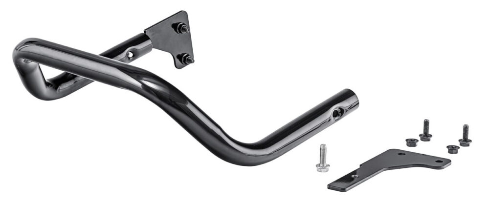 Sort beslag med løse skruer