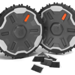 To grå hjul og kulbørster.