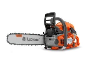 Husqvarna motorsav på sort baggrund