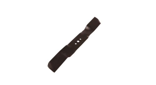 En enkelt plæneklipperklinge mod en neutral baggrund.