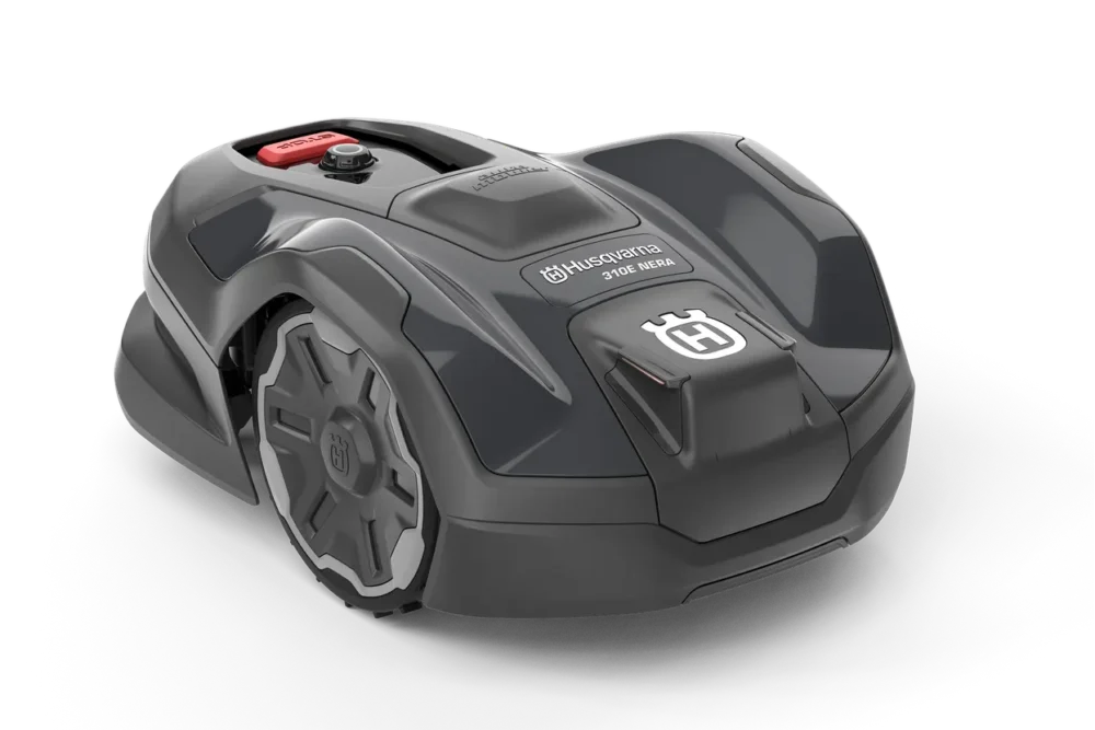 Husqvarna robotplæneklipper i grå.