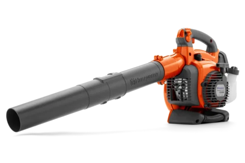 Orange Husqvarna løvblæser.