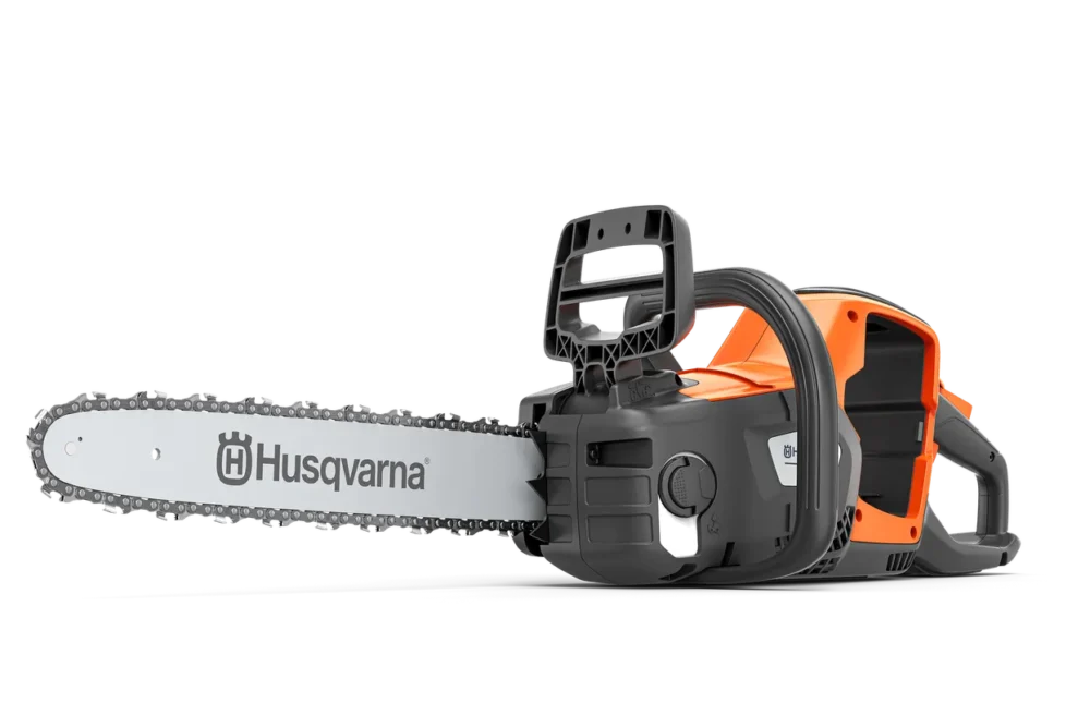Husqvarna motorsav med orange og sort design