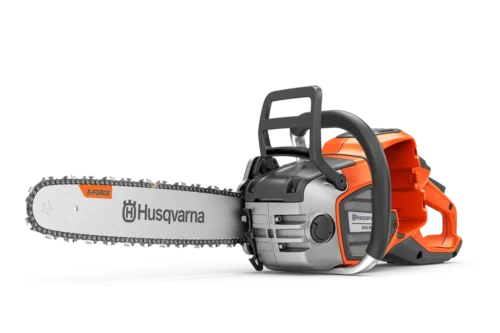 Husqvarna motorsav set fra siden