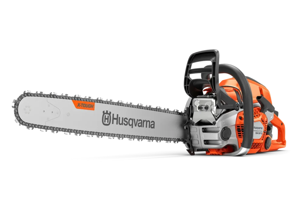 Husqvarna motorsav med X-Tough sværd.