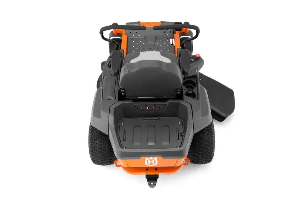 Top-down view af plænetraktor