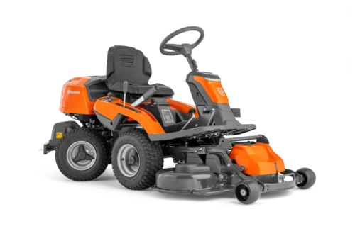 En orange Husqvarna havetraktor