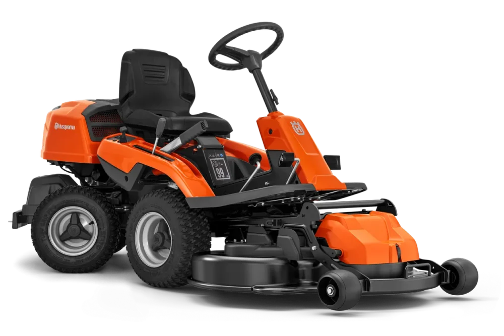 Orange Husqvarna havetraktor