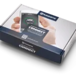 Husqvarna Connect-pakke med smartphone-billede.