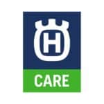 Husqvarna logo med teksten "CARE"