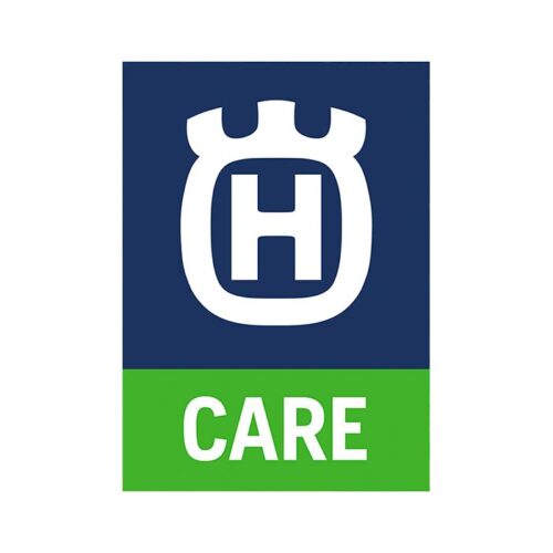 Husqvarna logo med teksten "CARE"