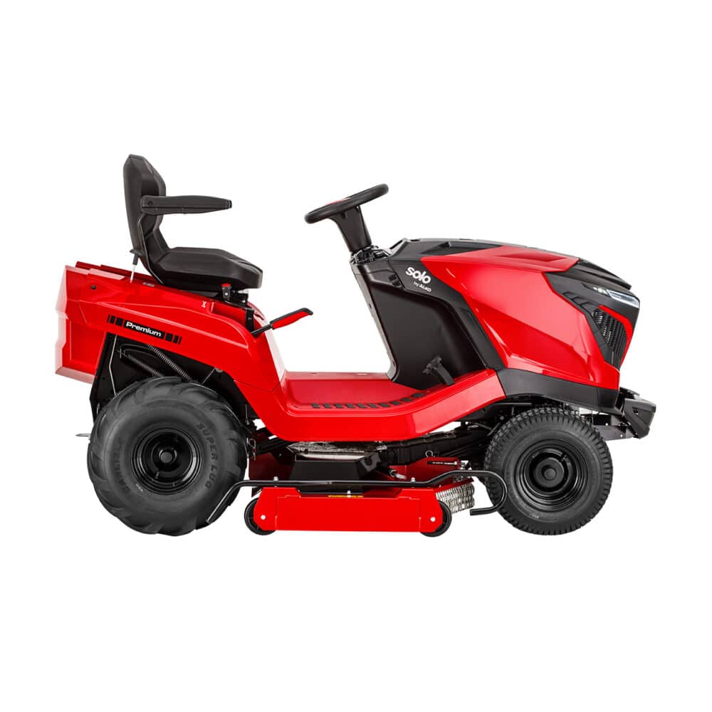 Rød havetraktor set fra siden